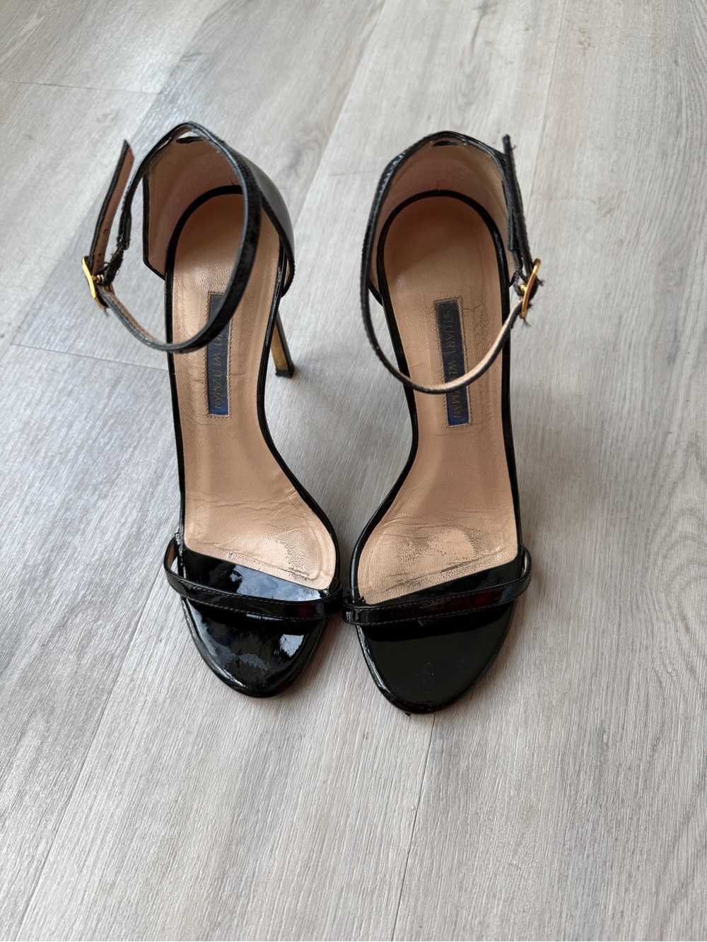 Stuart Weitzman Black Patent Leather High Heels